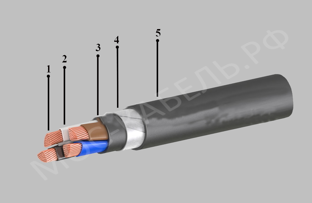 Конструкция кабеля ВБВнг(A)-LS 3